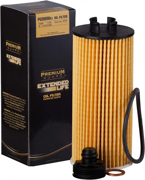 PG99098EX Extended Life Oil Filter up to 10,000 Miles | Fits 2023-16 BMW X1, 2019 X2, 2020-14 i8, 2018-14 220i, 2019-14 Mini Cooper, 2019-17 Count...