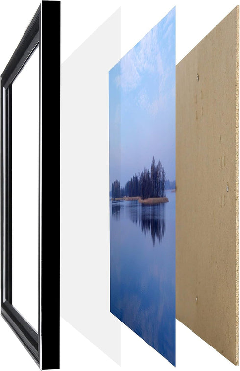 12x16 Picture Frame For Wall, Display Pictures 12x16 Poster Frame for Pictures, Certificates, Awards, Medals and Photos Frame,Silver-Black,1Pack...