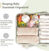 Dahey Baby Diaper Caddy Organizer with Bear, Nursery Storage Basket Gifts for Newborn Shower Essentials, Handle Portable Car Diaper Bag for Baby C...