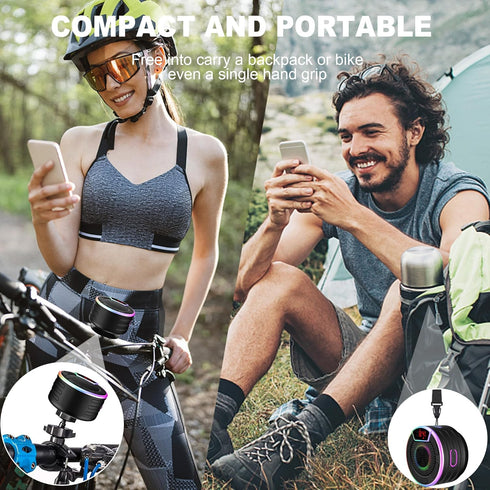 Bluetooth Speakers, IPX7 Waterproof Shower Speaker, Portable Speaker with LED Display, FM Radio, Suction Cup, Light Show, Built-in Mic, Best Gifts...