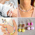 Beadthoven 360pcs 8mm Glass Beads for Bracelets Kit Crystal Crackle Beads Bulk for Jewelry Making Colorful Round Gemstones Friendship Bracelet Bea...