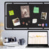 SEG Direct Large Felt Pin Board for Wall, Memo Board 28" x 17", Bulletin Board and Notice Board with 35 Push Pins for Notes, Pictures, Office Home...