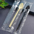 100PCS Disposable Spoons, 18cm/7Inch Milk Tea Spoon, Individually Wrapped Long-handled Spoon for Restaurant Milk Tea Shop Party (Black)...