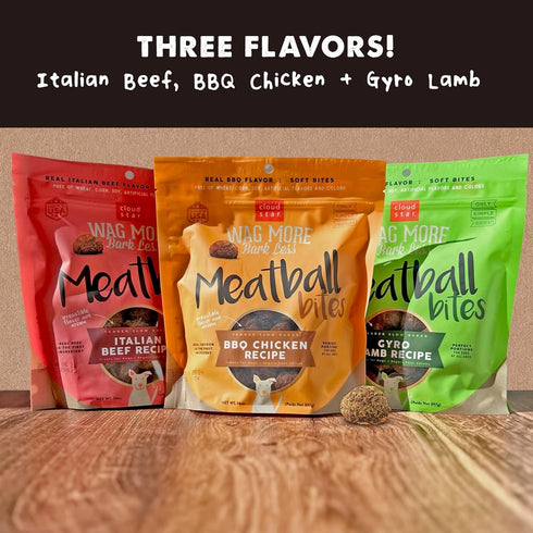 Cloud Star Wag More Bark Less Meatballs – Soft Grain Free Real Natural Chicken Dog Treats, Chicken 14 oz....