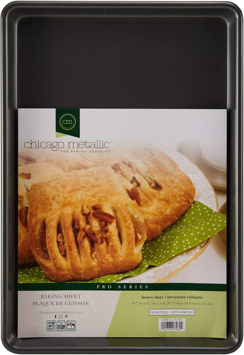 Chicago Metallic Pro Non-Stick Jelly Roll Baking Pan, 15.5-Inch...