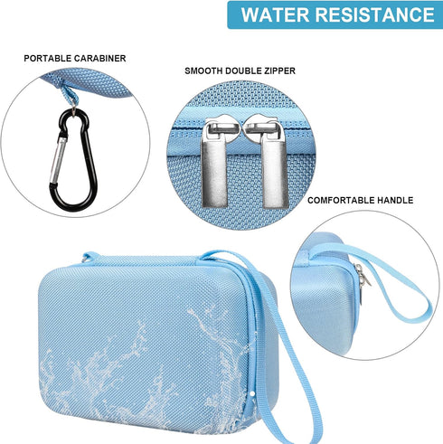 Hard Travel Case Compatible with ESOXOFFORE/for YTETCN/for WEEFUN/for GKTZ/for Anchioo Instant Print Camera for Kids, Storage Holder with Mesh Poc...