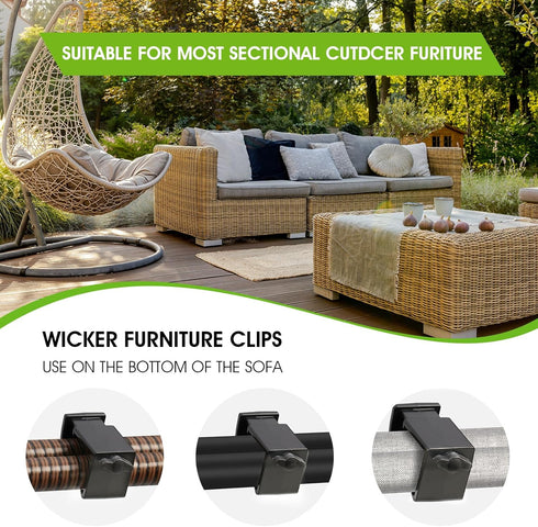 Adjustable Outdoor Furniture Clips Patio Sofa Clips,Sectional Sofa Furniture Chair Clips,Rattan Furniture Clamps Wicker Chair Fasteners, Connect T...