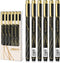 Pens Bulk 6-Pack, Black Ink pens, Quick Dry Ink Gel Pens, Medium Point Pens,Waterproof Micro-Pen,Noble black and gold line penholder Smooth Writin...