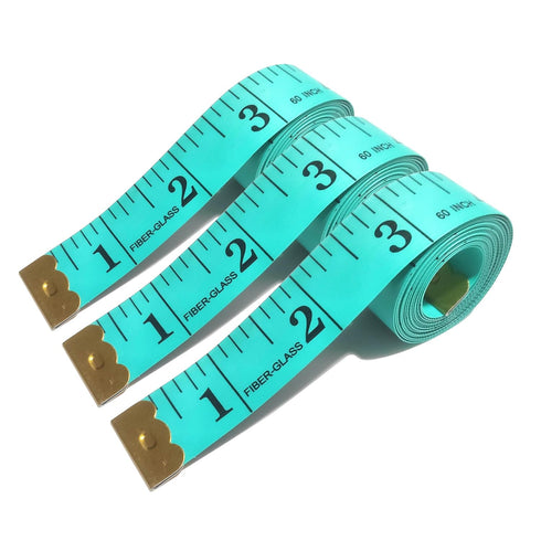 Tape Measure Body Measuring Tape, Soft Fabric Measuring Tape for Sewing Cloth Measurement, 60 Inch Double Scale Tailor Ruler for Weight Loss (Gree...
