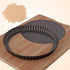 Tart Pan Black Carbon Steel, Non-Stick Quiche Pan, Tart Pan 9 inch removable bottom and 10 Baking Parchments-Oven and Dishwasher Safe...