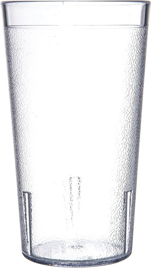 Carlisle FoodService Products 52128107 Stackable ShatterResistant Plastic Tumbler, 12 oz., Clear (Pack of 6)...