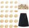 AHANDMAKER 32 Pcs Alloy Shank Button, Metal Flat Button, Gold Blazer Buttons, Sewing Button for Jacket Suit Woolen Coat Shirt Trousers Sewing DIY ...