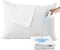 Niagara Waterproof Pillow Protectors Standard 4 Pack Cotton Terry 100% Waterproof Zippered White Pillow Encasement Washable Long Life Soft...