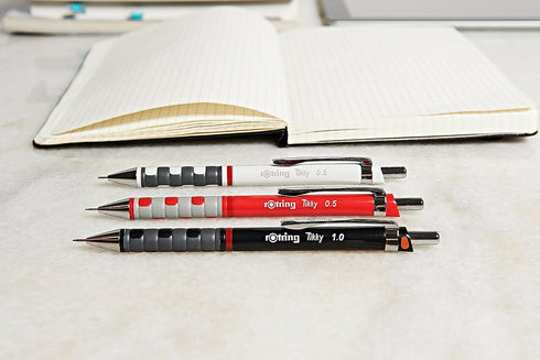 rOtring Tikky Mechanical Pencil Set, HB 0.7 mm, Burgundy, Includes 12 Leads and Eraser...