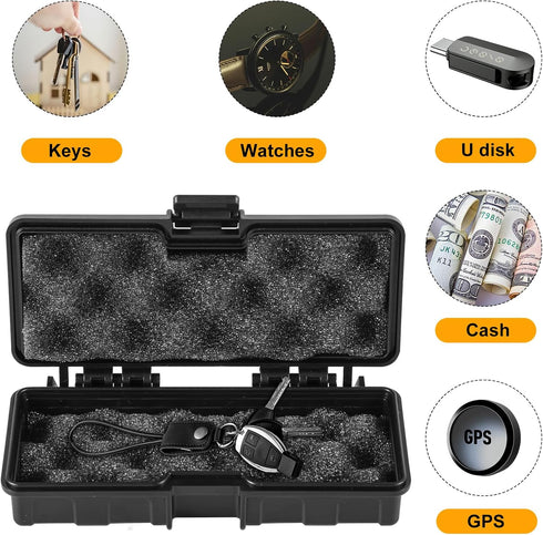 Magnetic Key Holder Under Car, 5.91x2.76in Key Hider Magnet Hide a Key Magnetic Key Case Waterproof Hidden Magnetic Key Box for Outdoor Travel Hid...