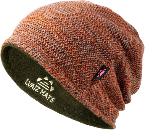 Lvaiz Mens Winter Beanie Hat Warm Fleece Lined Skull Cap for Men Reversible Women Windproof Watch Hat Knit Warm Unisex Beanie...