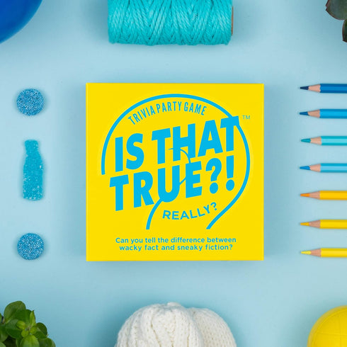 Hygge Games is That True?! – Can You Tell The Difference Between Wacky fact and Sneaky Fiction? – Trivia Party Game, Yellow (21125)...