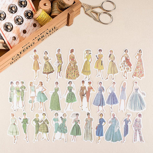 120Pcs Vintage Washi Stickers for Scrapbooking Supplies, People Scrapbook Stickers for Journaling, Junk Journal Bullet Kit Adults Friends Clearanc...