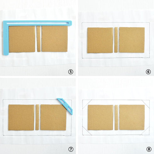 UPTTHOW 6Pcs Bookbinding Easy Scrapbooking Tool for Starter, Complete Great Stencils and Cutter Guide Kit Can Be Made Into Notebook Calender Junk ...