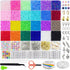 Redtwo 8000pcs 3mm Glass Seed Beads for Bracelet Making Kit, Small Beads Friendship Jewelry Making Kit, Tiny Waist Beads Kit with Letter Beads and...