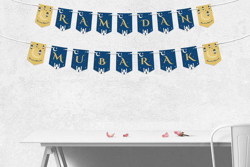 Ramadan Mubarak Banner Decoration, Party Decoration, Bunting Banner...
