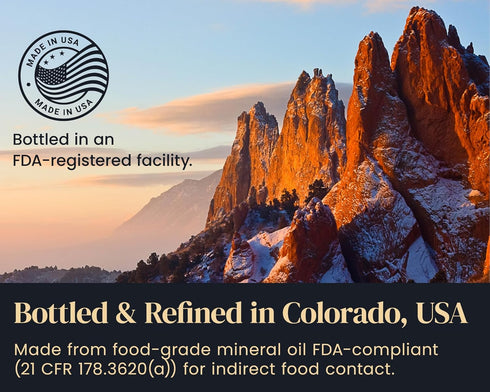 Food Grade Mineral Oil for Wood Cutting Board - 16oz, Food Safe USP Certified Cutting Board Oil & Butcher Block Conditioner for Bamboo Boards, Mar...