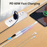 USB C to 3.5mm Audio Adapter with Charger, 2 in 1 USB C to 3.5mm Headphone Jack Hi-Fi DAC with PD 60W Charging Dongle Compatible with iPhone 15/15...