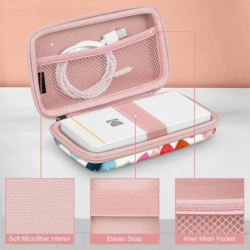 Fintie Protective Case for Kodak Step/Kodak Mini 2 HD/Kodak PRINTOMATIC/Kodak Smile Camera & Printer - Shockproof Hard Shell Carrying Case with In...