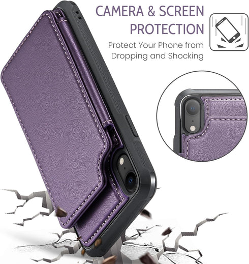 Asuwish Phone Case for iPhone XR 6.1 Wallet Cover with Screen Protector and RFID Blocking Card Holder Stand Cell Accessories iPhoneXR iPhone10R i ...