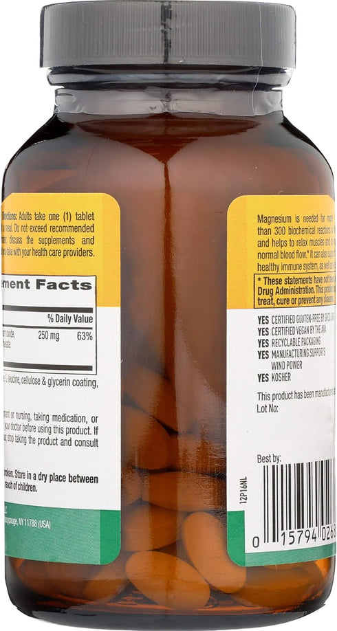 Country Life, Chelated Magnesium 250mg, Supports Bone and Immune Health, Daily Supplement, 90 ct...
