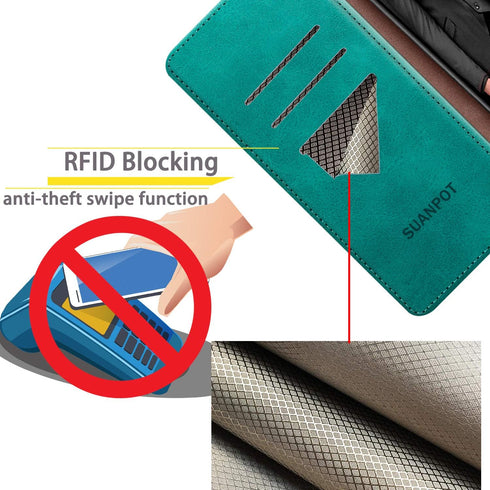 SUANPOT for Samsung Galaxy A71 5G (Non 4G Version) Leather Wallet case with RFID Credit Card Holder Flip Folio Book Phone case Cover for Samsung A...