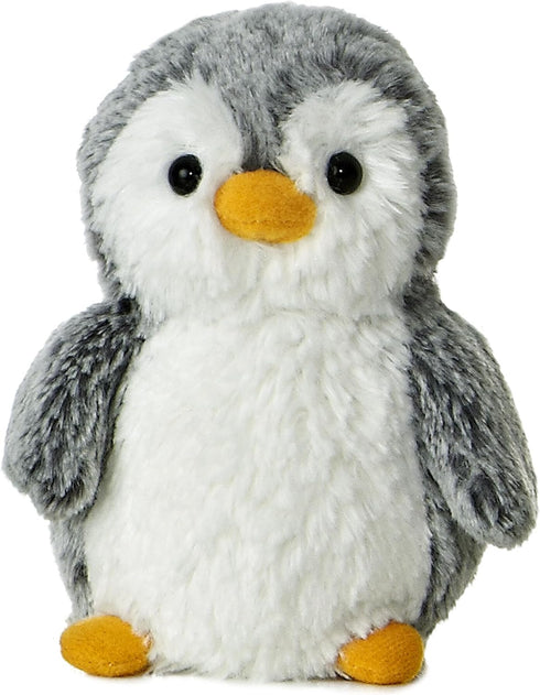 Aurora® Playful PomPom Penguin™ Mini Stuffed Animal - Vibrant Companions - Endless Fun - Gray 6 Inches...