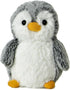 Aurora® Playful PomPom Penguin™ Mini Stuffed Animal - Vibrant Companions - Endless Fun - Gray 6 Inches...