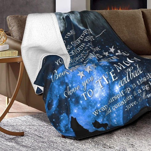 to My Son Blanket from Mom | Super Soft Fleece Throw Blankets 50x40 Inches | Birthday & Back to School Gift Ideas for Boys...