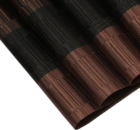 SHACOS Placemats Set of 4 Woven Vinyl Table Mats Place Mats for Dining Table Heat Resistant Wipe Clean (4, Ombre Coffee Black)...