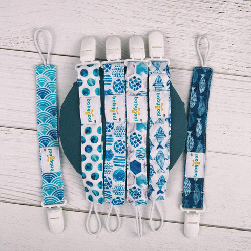Babygoal Ocean Blue Pacifier Clips, 6 Pack Binky Paci Holder Clips and Leash for Boys and Girls Fits for Most Pacifier, Binkie Styles & Baby Teeth...