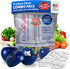 Bluapple Produce Saver Ethylene Gas Absorber 1 Year Combo Pack with Activated Carbon - 2 Bluapples + 8 Packets (13 grams each) Vegetable & Fruit F...