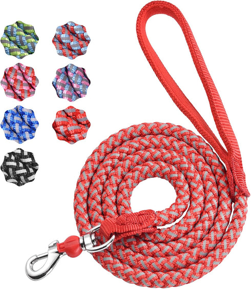 Dog Training Leash for Small to Medium Dogs, Rope Dog Leash, Chew Proof and Reflective Dog Lead...