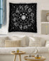 Indian Consigners Altar Cloth Zodiac Witchcraft Alter Tarot Spread Top Cloth Wiccan Square Spiritual 36 by 36 Sacred Cloth Galaxy (Zodiac Silver)...
