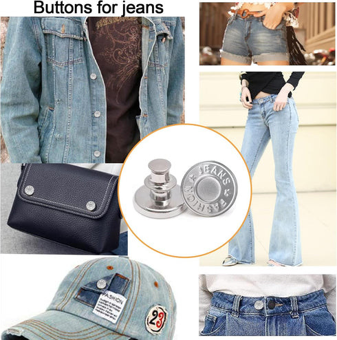 YouOKLight Button pins for jeans, jean buttons pins for loose jeans, revamp your jeans with ease! No sew instantly adjust and secure loose jeans, ...