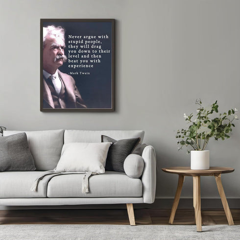 Posterizer 1 pcs-Mark Twain's Funny Quotes-Quotes and Poems-Motivational & Inspirational Art-Gift for Teachers-Decor for Home & Office- UNFRAMED W...