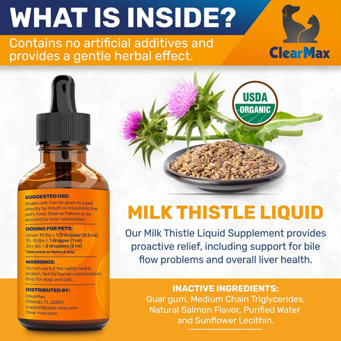Milk Thistle for Dogs & Cats ? Milk Thistle for Cats ? Dog Milk Thistle ? Liver Support for Dogs & Cats ? Kidney Support for Dogs ? Milk Thistle L...