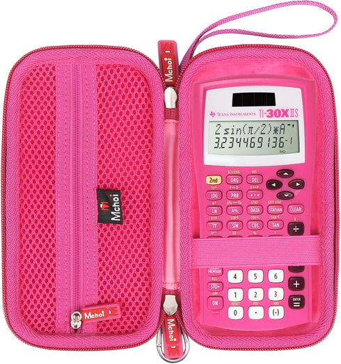 Mchoi Shockproof Carrying Case Suitable for Instruments TI-30XIIS Scientific Calculator, Shockproof Waterproof Pink Protective Case, Case Only......