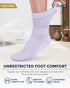 Pembrook Bamboo Viscose Diabetic Socks for Women & Men - 6 Pairs Ankle Socks for Swollen Feet | Neuropathy Socks | Wide Calf and Ankle Socks | Ede...