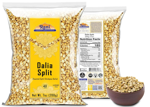Rani Daliya Split (Roasted Split Chickpeas Dalia) 7oz (200g) ~ All Natural | Vegan | Indian Origin...