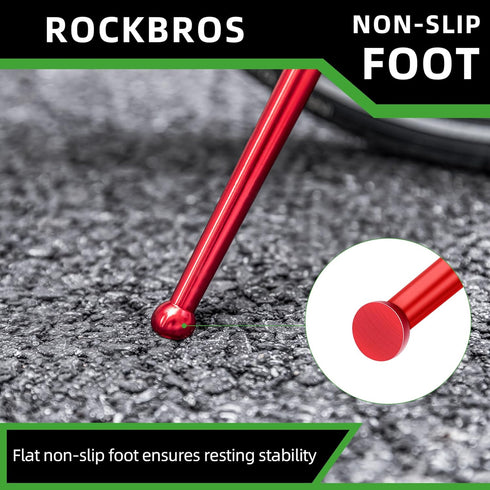 ROCKBROS Bike Kickstand Bicycle Kickstands for 16 Inch Wheel Brompton Folding Bike Adjustable Center Mount Bike Stand for Mountain Bike/Road Bicyc...