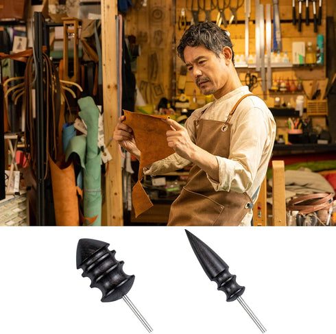 AUEAR, 2 Pack Leather Burnished Bits for Rotary Burnisher Tools PU Burnishing Tips Clean Edges of DIY Crafts Projects...