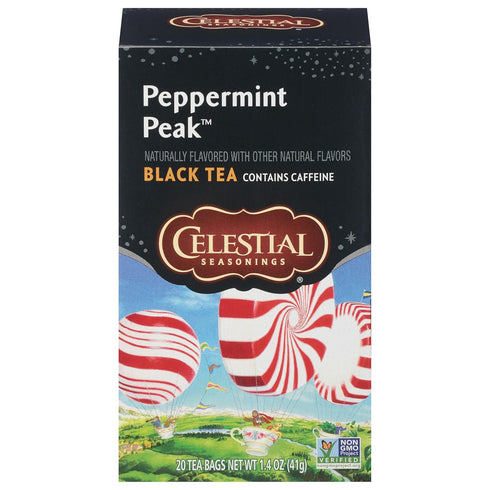 Celestial Seasonings Peppermint Peak Black Tea, 20 Tea Bags...