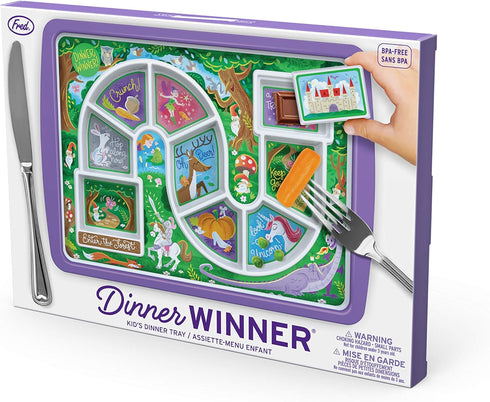 Genuine Fred DINNER WINNER, Enchanted Forest Kid's Dinner Tray - Award Winning - Picky Eater Solutions for Kids and Toddlers - Fun Mealtime - Divi...