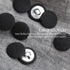 10PCS Fabric Cloth Covered Buttons with Metal Shank Buttons for Suits Gowns Blouses Tuxedo Sweaters Fabric Buttons Black 20mm...